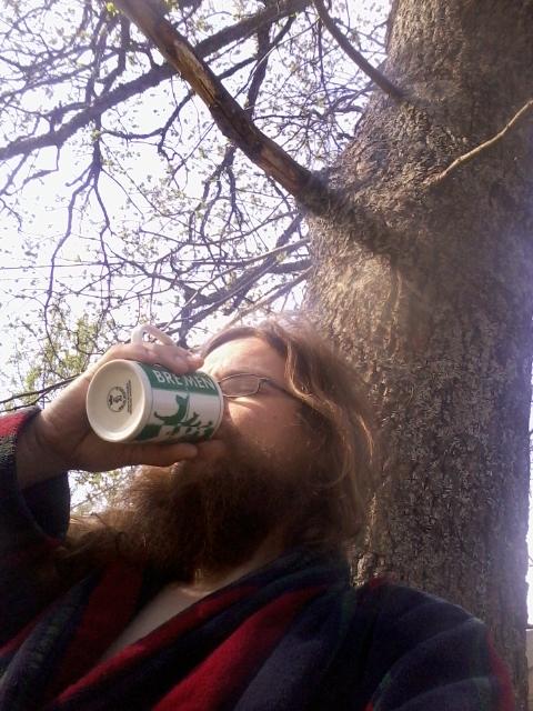 morning coffee under the oak