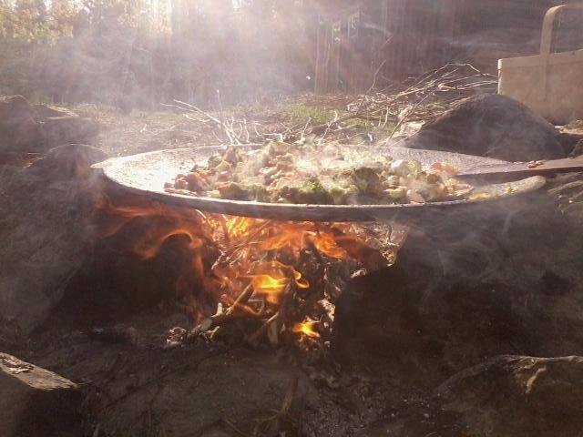 cooking by fire
