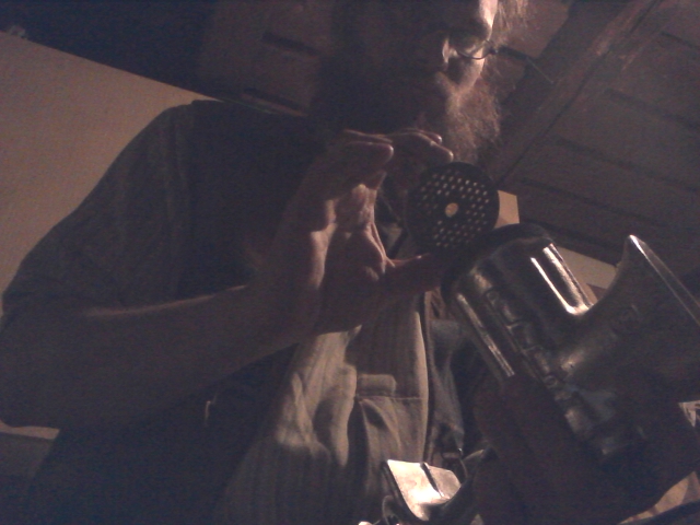 assembling a meat grinder
