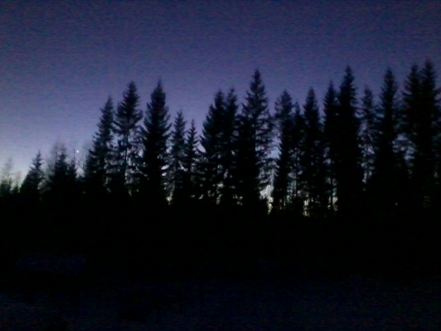 evening dusk at 6 pm