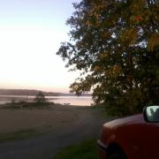 Driving home from Tampere, stopped for an evening swim