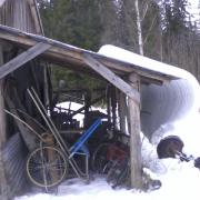 a natural snow sculpture