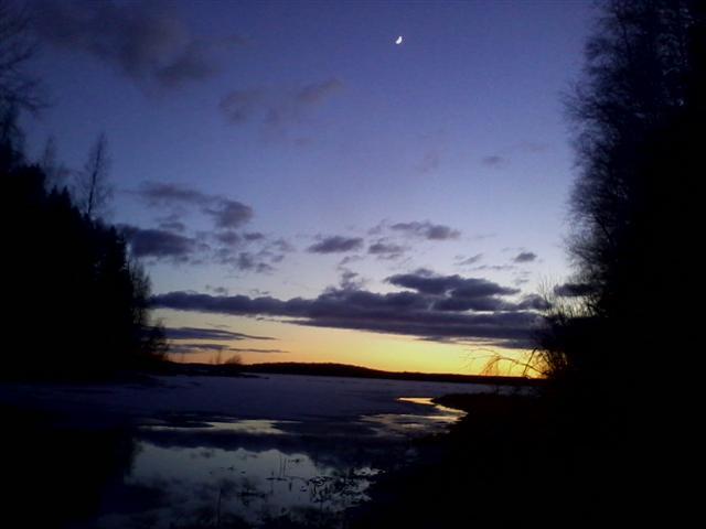 late evening by the lakeside
