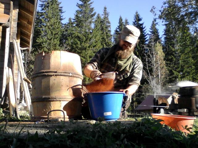 running the pigment through a sieve