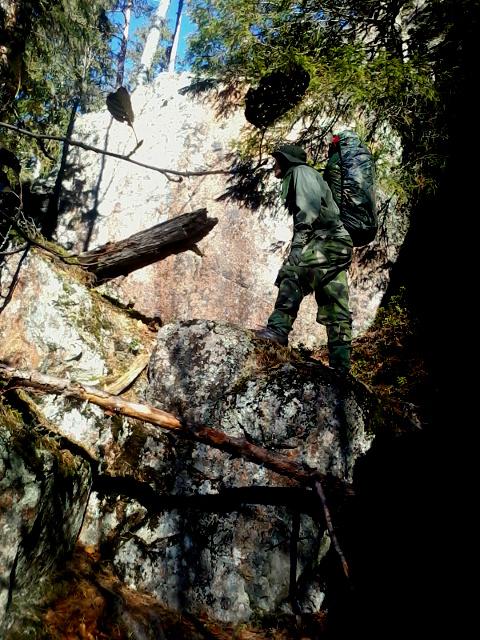 Climbing up that cliff