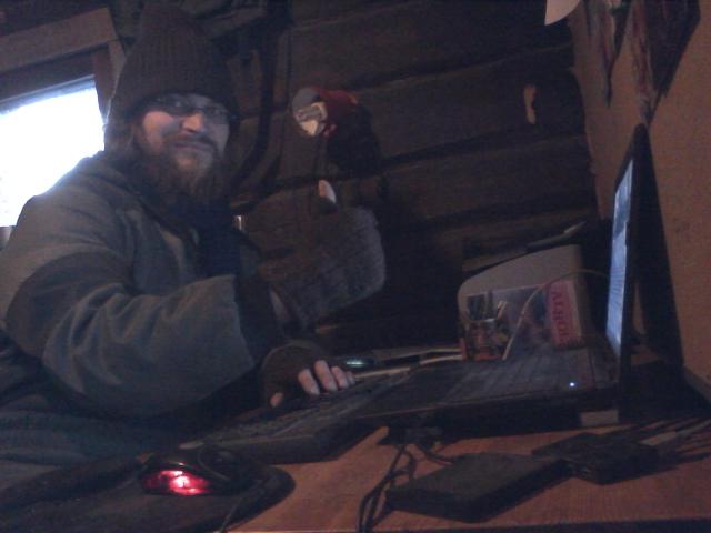 Writing this blog entry, wearing the winter clothes indoors