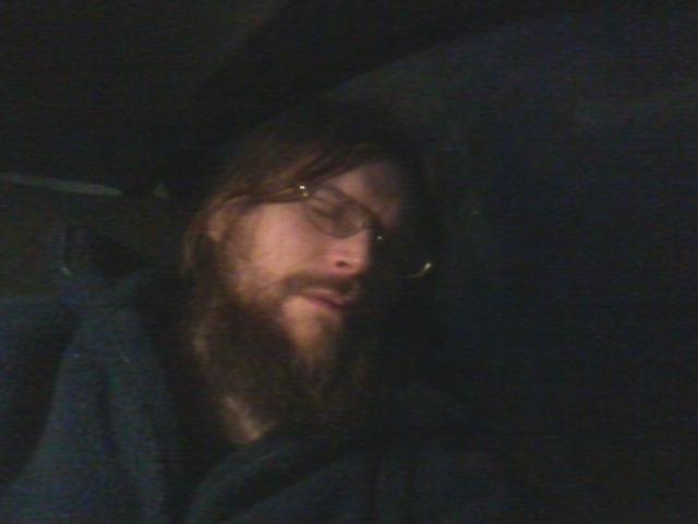 iny my car, before the last customer of the day, feeling tired