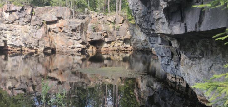 Swimming at an abandoned quarry